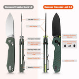 Raccoon Crossbar 2.0 ModSwap™ | Green G10 + Blackwash Nitro-V - A4902