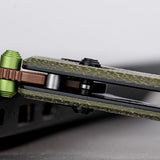 Raccoon Crossbar 2.0 ModSwap™ | Green Micarta + Copper Dune Nitro-V - A4905