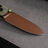 Raccoon Crossbar 2.0 ModSwap™ | Green Micarta + Copper Dune Nitro-V - A4905