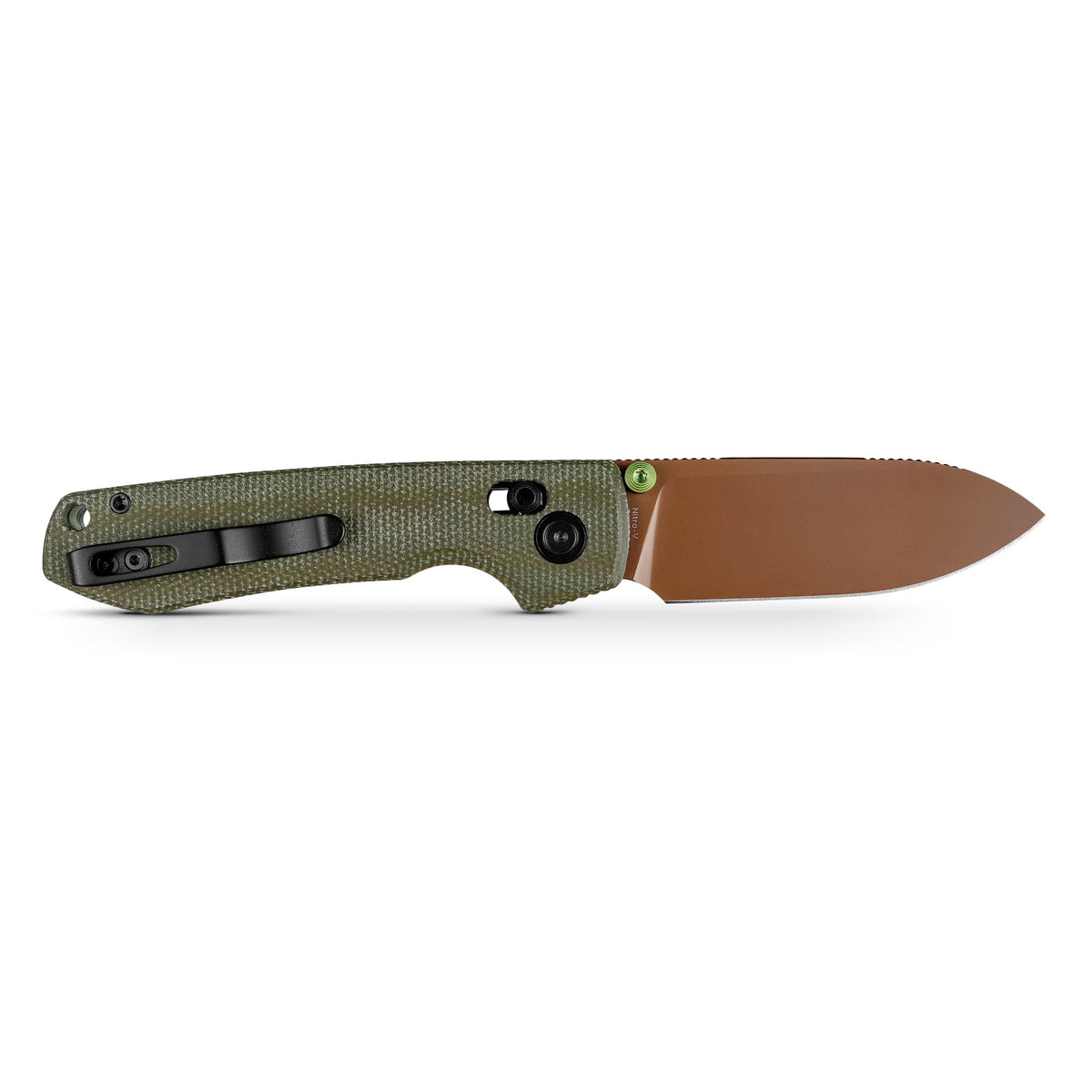 Raccoon Crossbar 2.0 ModSwap™ | Green Micarta + Copper Dune Nitro-V - A4905