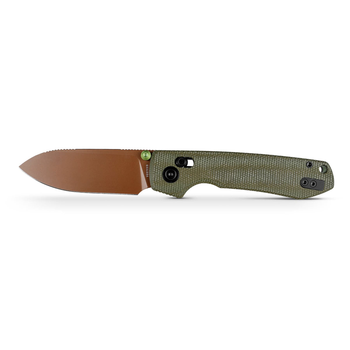 Raccoon Crossbar 2.0 ModSwap™ | Green Micarta + Copper Dune Nitro-V - A4905
