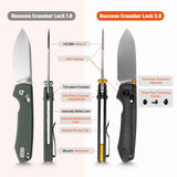 Raccoon Crossbar 2.0 ModSwap™  | Black Micarta + Stonewash Nitro-V - A4906
