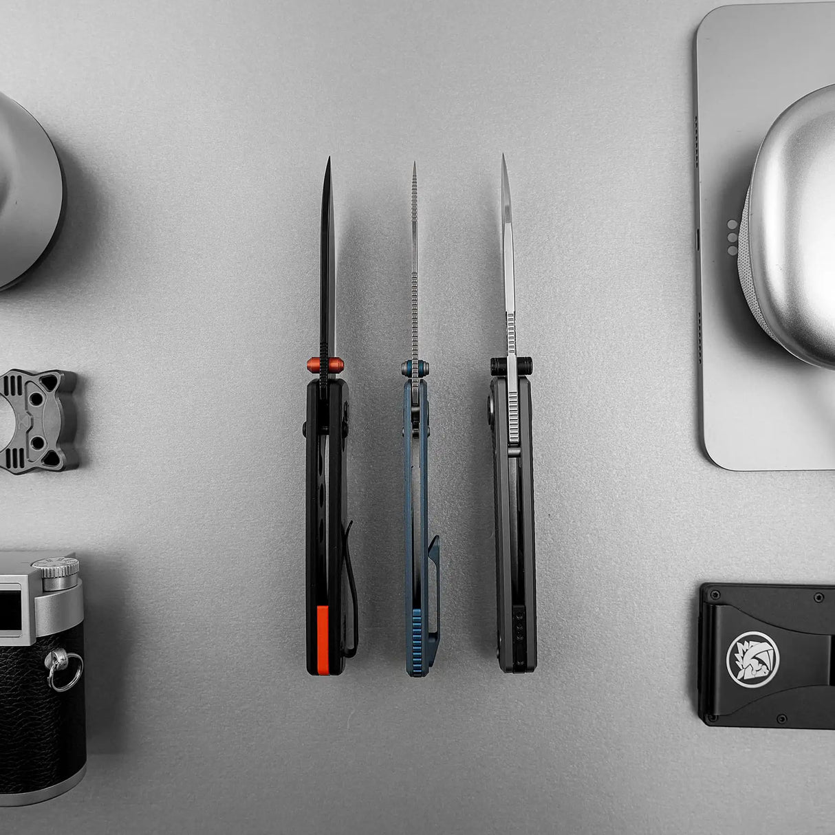 Raccoon TiSlim™ | Blue Ti + Stonewash 154CM