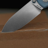 Raccoon TiSlim™ | Blue Ti + Stonewash 154CM