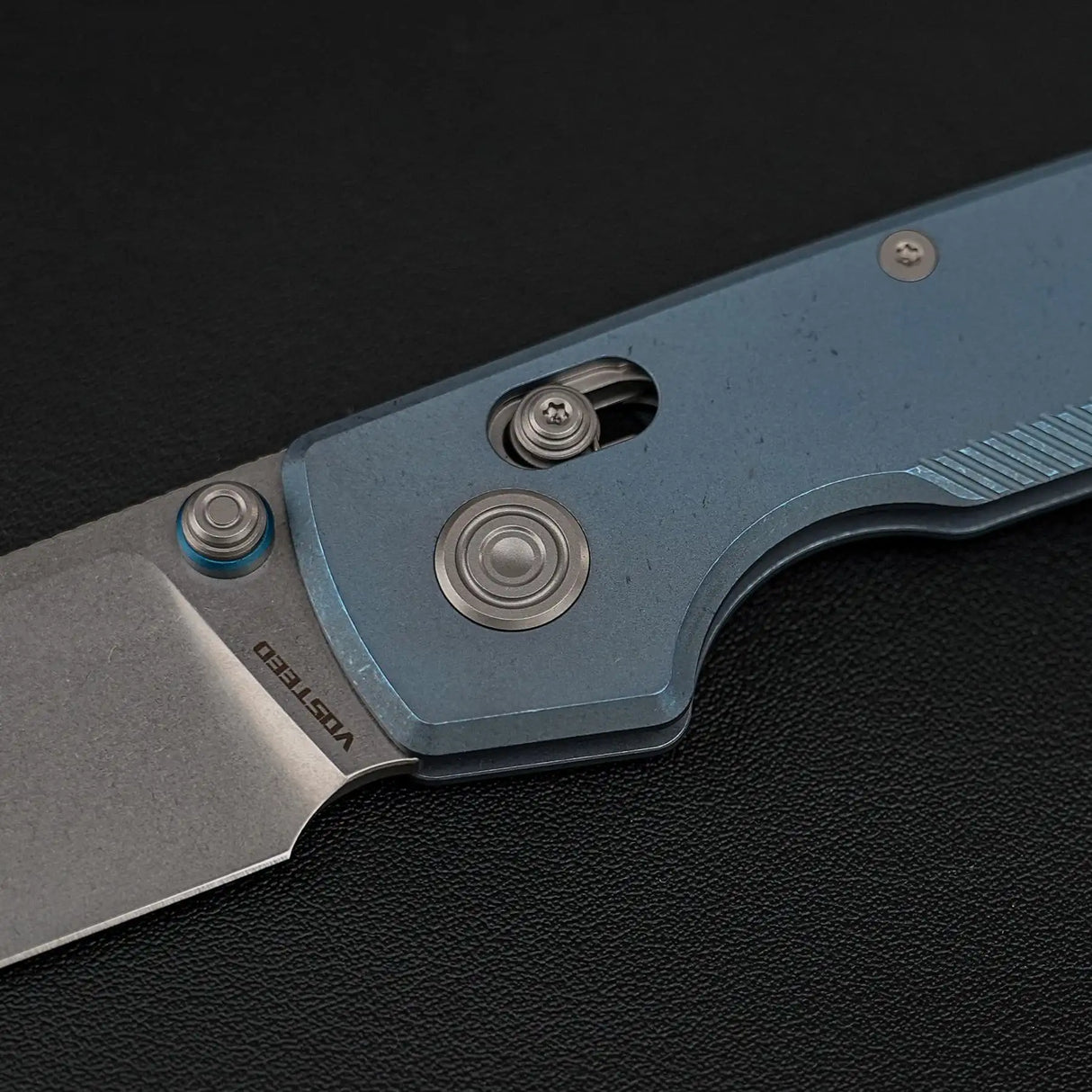 Raccoon TiSlim™ | Blue Ti + Stonewash 154CM