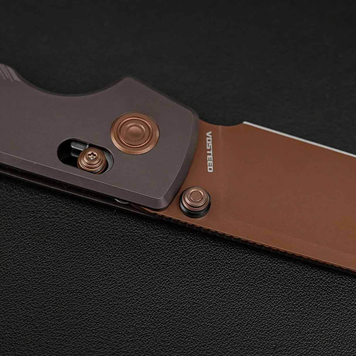 Raccoon TiSlim™ | Dark Red/Purple Ti + Copper Dune 154CM