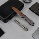 Raccoon TiSlim™ | Dark Red/Purple Ti + Copper Dune 154CM