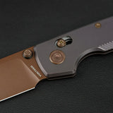 Raccoon TiSlim™ | Dark Red/Purple Ti + Copper Dune 154CM
