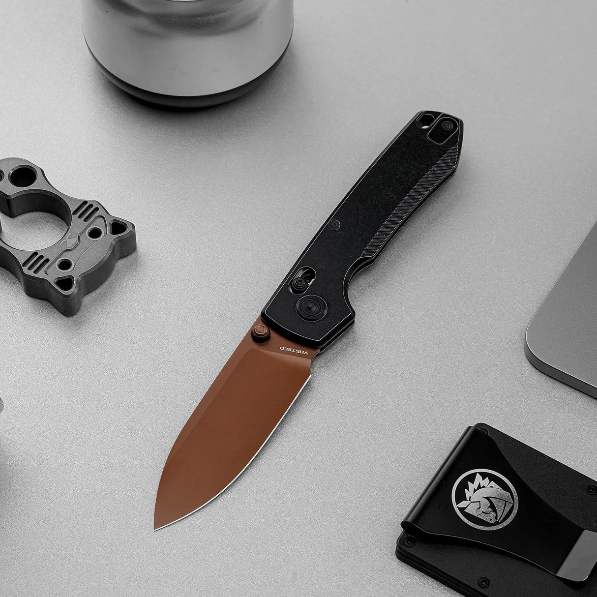 Raccoon TiSlim™ | Black Ti + Copper Dune 154CM