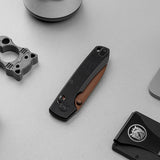 Raccoon TiSlim™ | Black Ti + Copper Dune 154CM