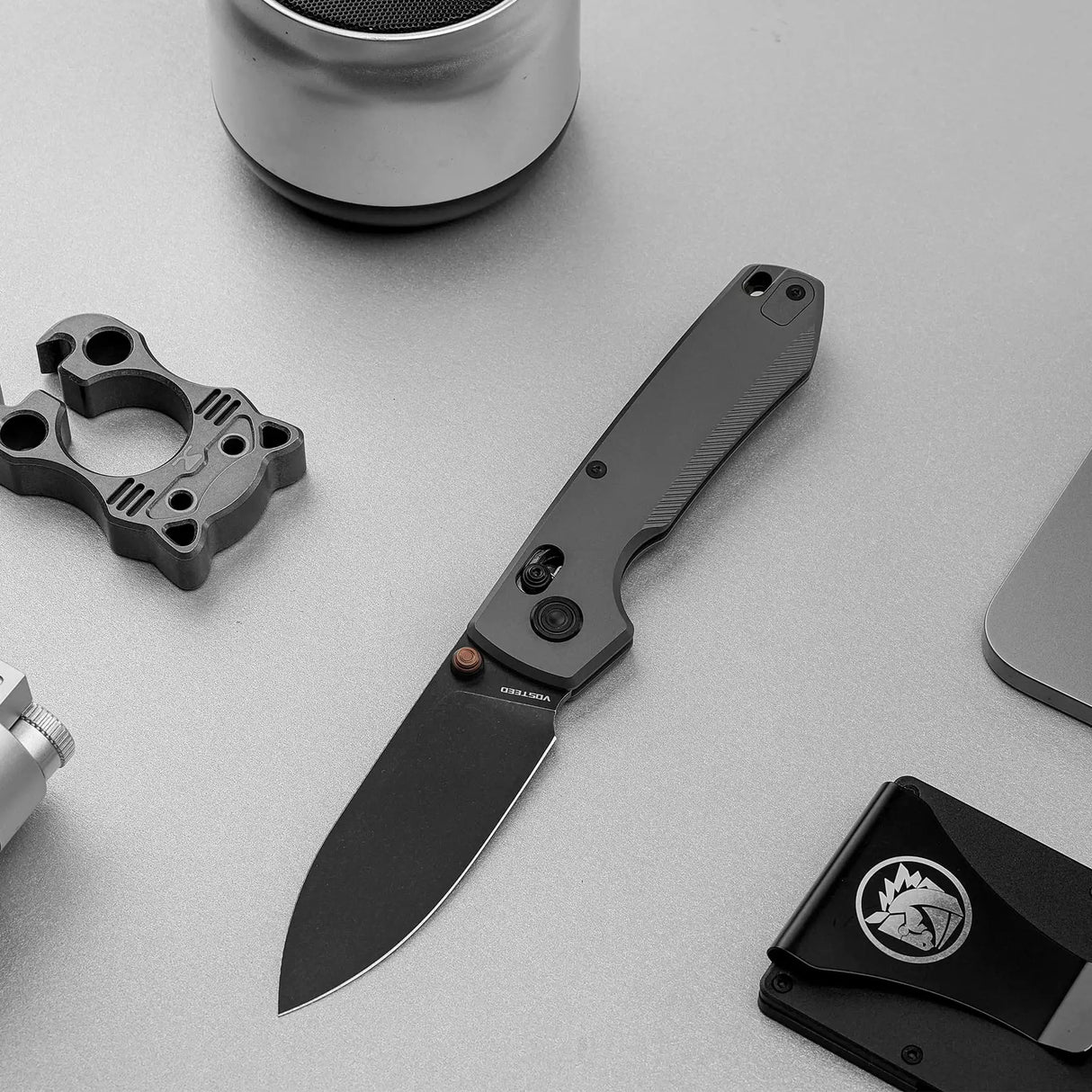 Raccoon TiSlim™ | Dim Grey Ti + Blackwash 154CM