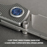 Raccoon V | Dim Grey Titanium + Stonewash Blade