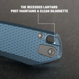 Raccoon V | Blue Titanium + Satin Blade