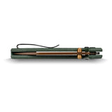 Raccoon - Crossbar Lock | Green Micarta + 14C28N Drop Point - A0540