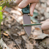 Raccoon - Crossbar Lock | Green Micarta + 14C28N Drop Point - A0540