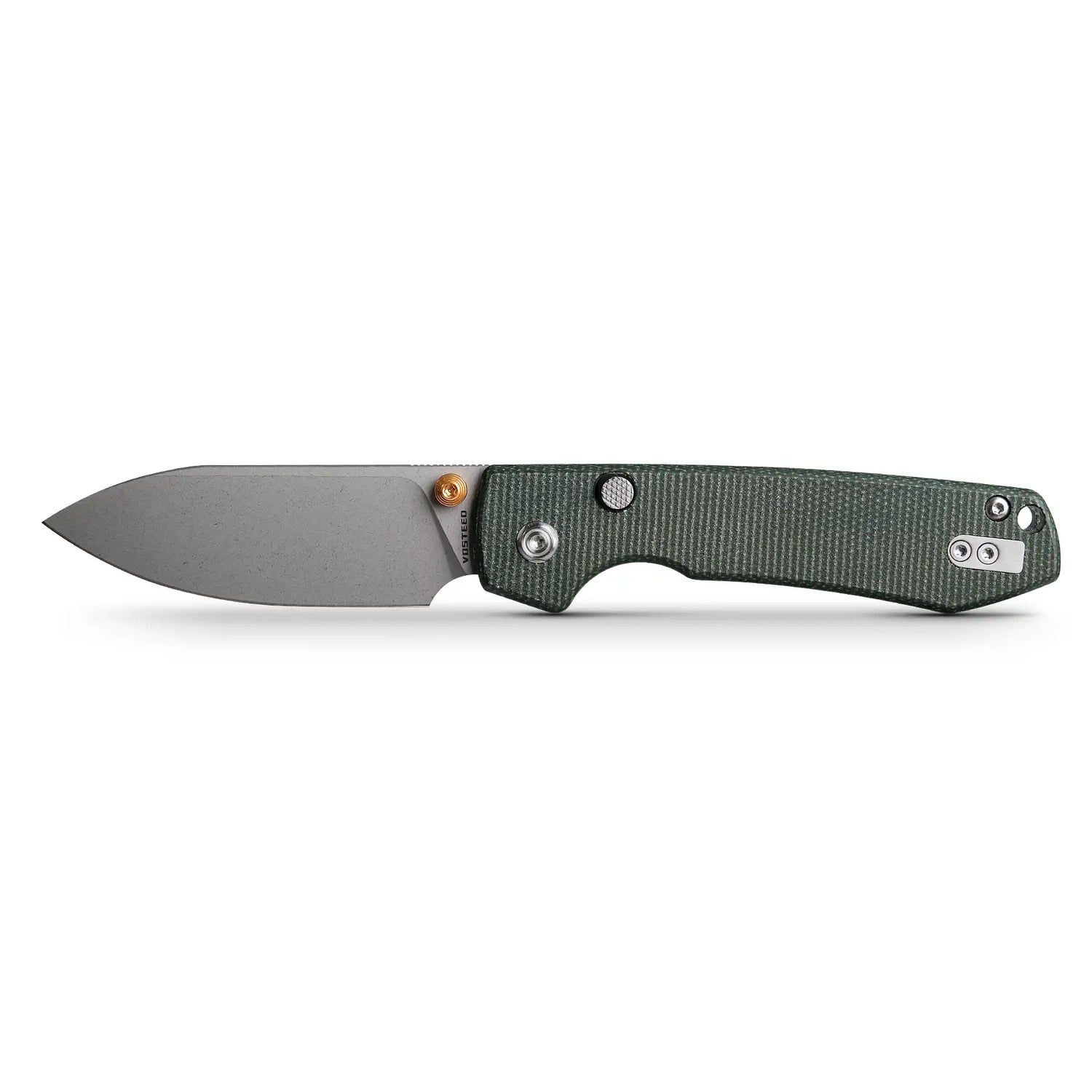 Raccoon - Top Liner Lock | Green Micarta + 14C28N Drop Point - A2904