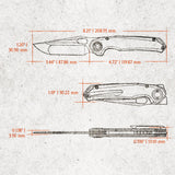 Thunderbird V | Grey Ti + Dual Satin & Bead Blast M390 - A0324
