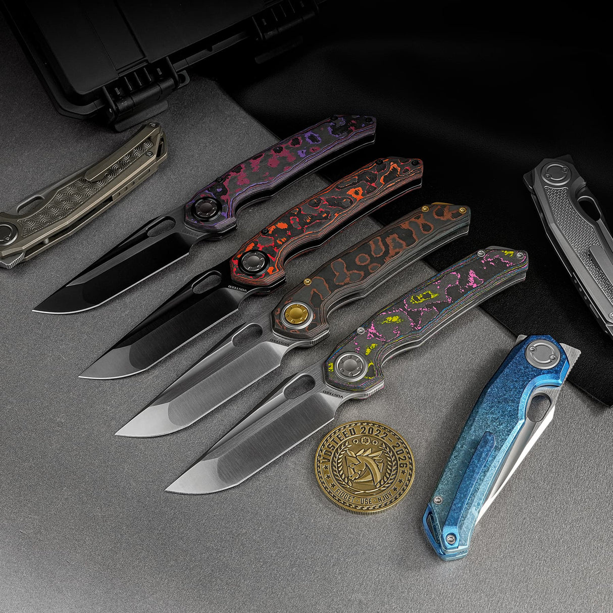 Thunderbird V | Grey Ti + Dual Satin & Bead Blast M390 - A0324