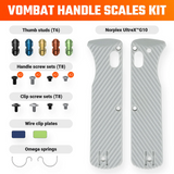 Vombat Handle Scales - Gray Norplex UltreX™ G10