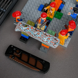 Vombat Handle Scales - Bamboo Micarta Canyon Current