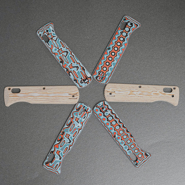 Vombat Handle Scales - Bamboo Micarta Sahara Drift