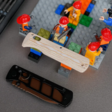 Vombat Handle Scales - Bamboo Micarta Sahara Drift