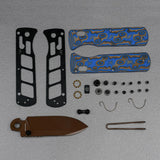 Vombat Handle Scales - Blue Ocean Micarta