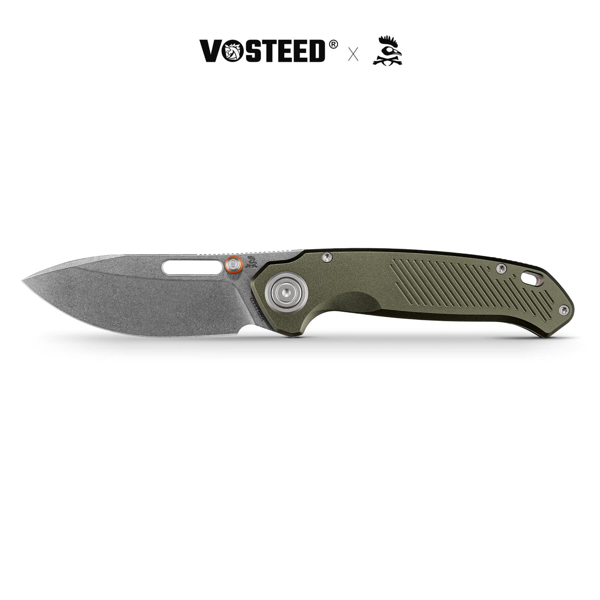 Zander - Vanchor Lock® | Olive Green Aluminium + Stonewash S35VN - A4602