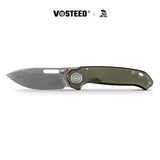 Zander - Vanchor Lock® | Olive Green Aluminium + Stonewash S35VN - A4602