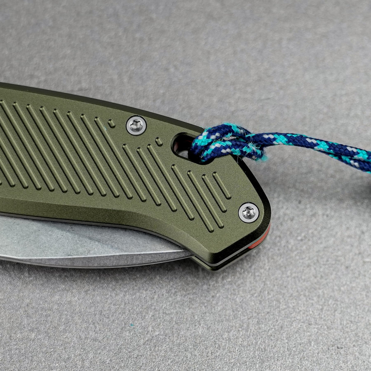 Zander - Vanchor Lock® | Olive Green Aluminium + Stonewash S35VN - A4602