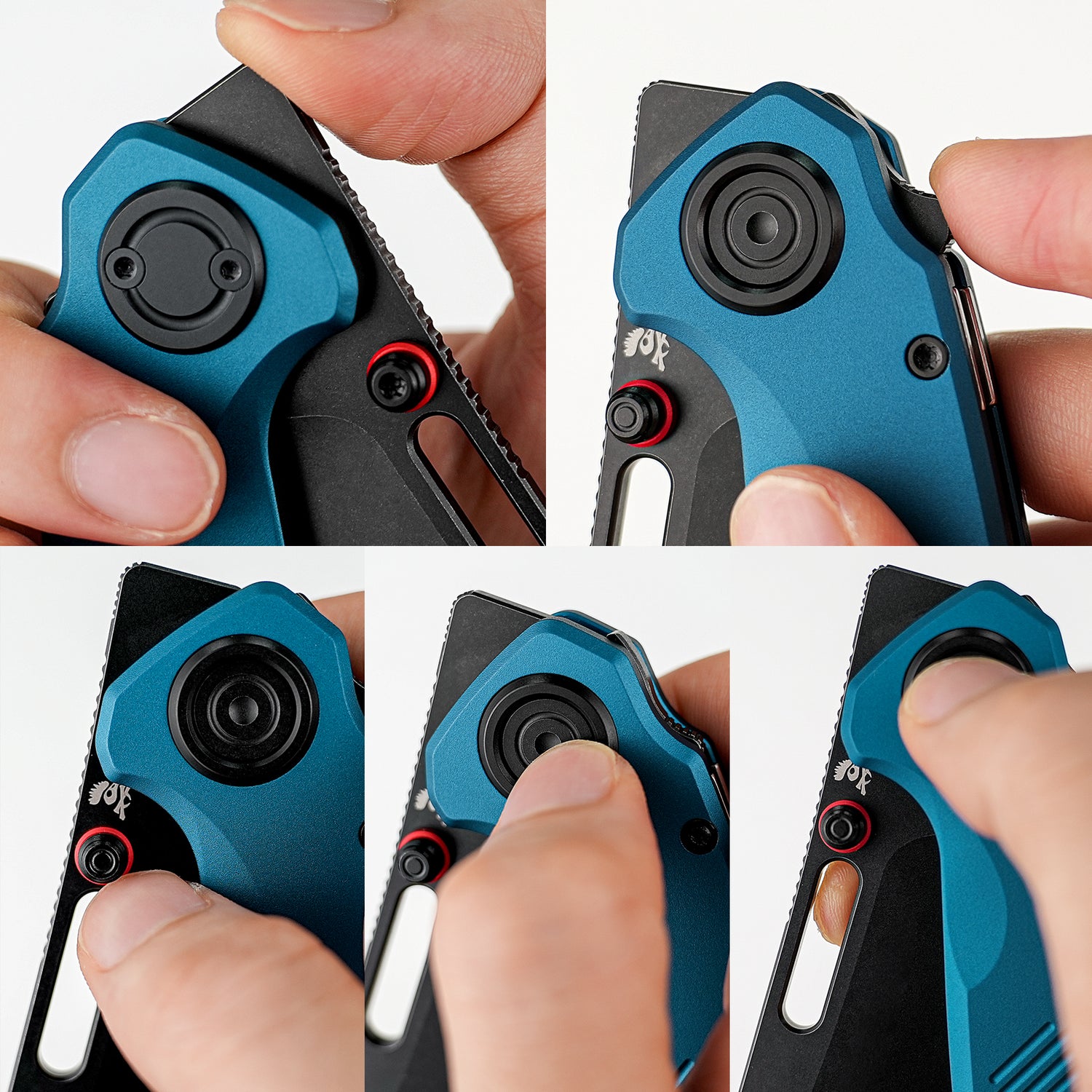 Zander - Vanchor Lock® | Steel Blue Aluminium + Blackwash S35VN - A4603