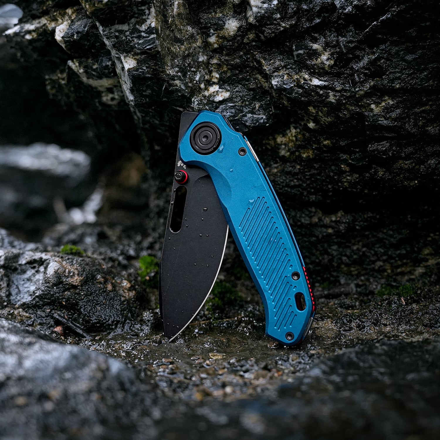 Zander - Vanchor Lock® | Steel Blue Aluminium + Blackwash S35VN - A4603