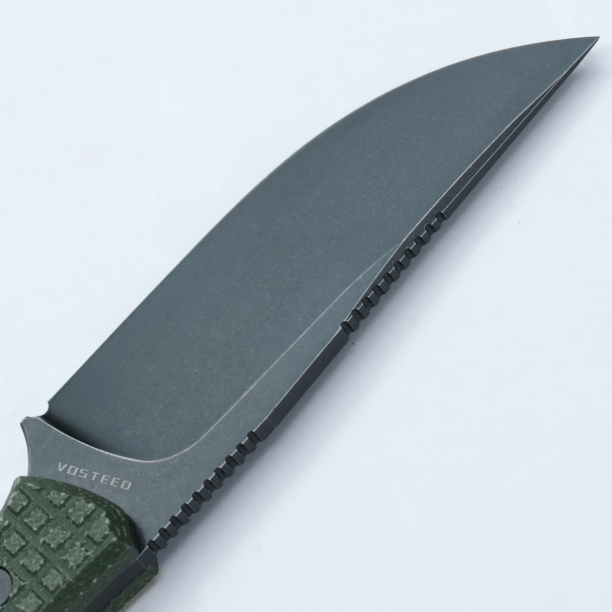 Mink - Fixed Blade | Green Micarta + Blackwashed Nitro-V - D0102