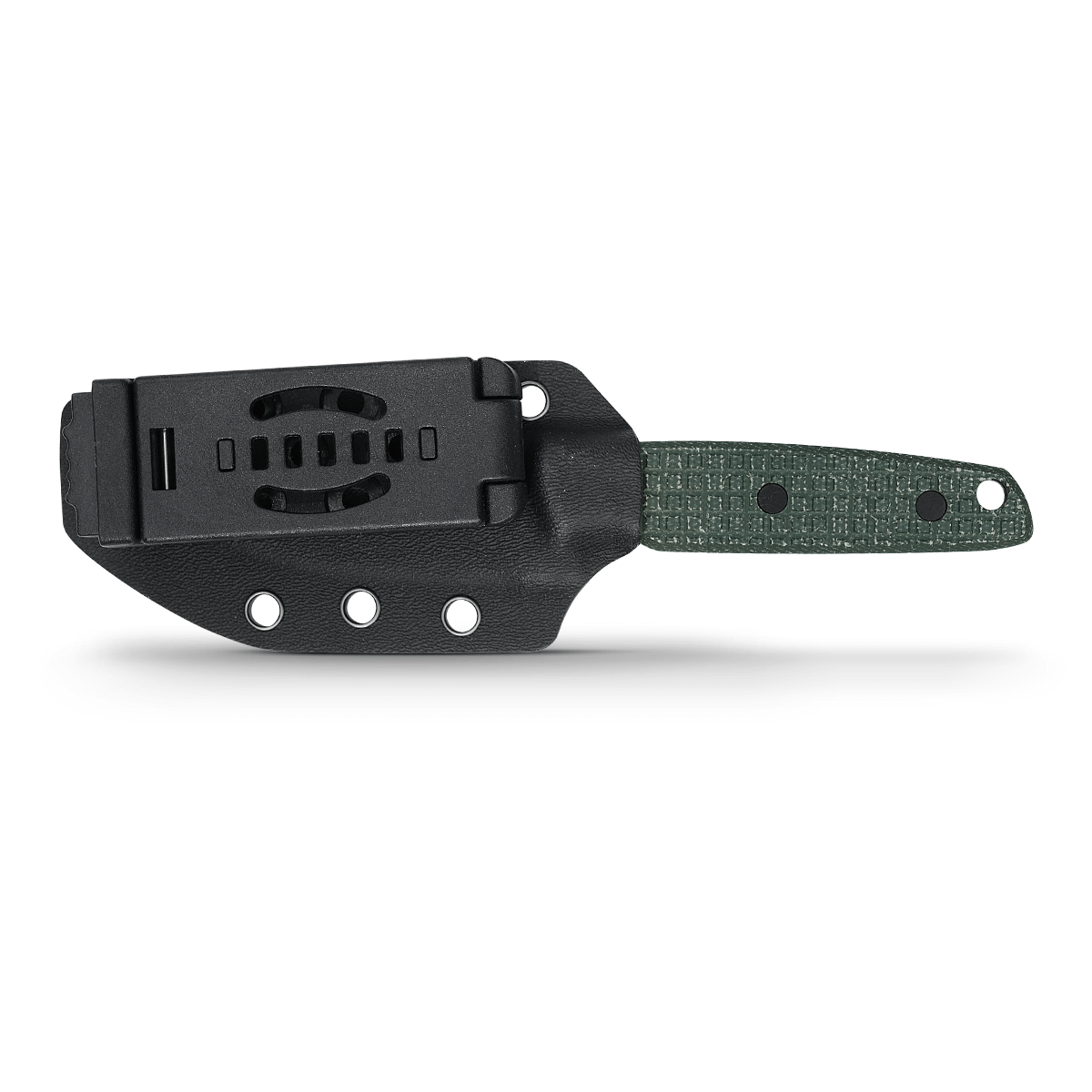 Mink - Fixed Blade | Green Micarta + Blackwashed Nitro-V - D0102