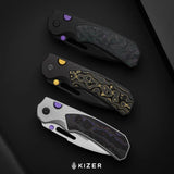 Durandal | Alu & FatCarbon Camo Gold + Gunmetal Gray PVD S35VN