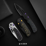 Durandal | Alu & FatCarbon Camo Gold + Gunmetal Gray PVD S35VN