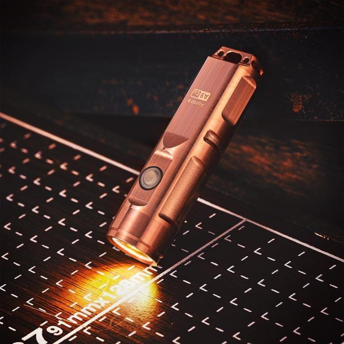 RovyVon | Aurora A9 Copper Flashlight, KeychainFlashlight, RovyVon,Adventure Carry