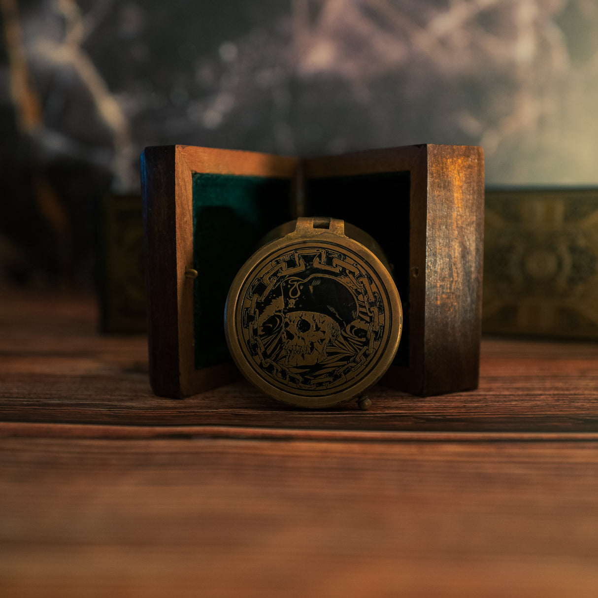 Wave Compass | Engraved Brass