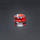 Crimson Twirl Acrylic Bead