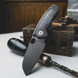 Urban EDC F5.5 | Black Micarta & Acid Etched M390 Blade